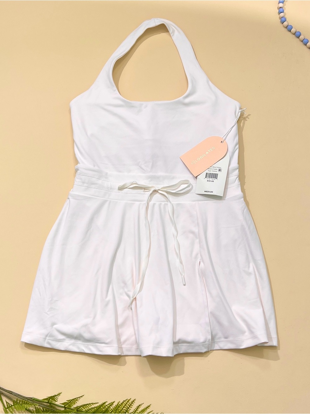 Blogilates Game Set Match Dress Size M White NWT